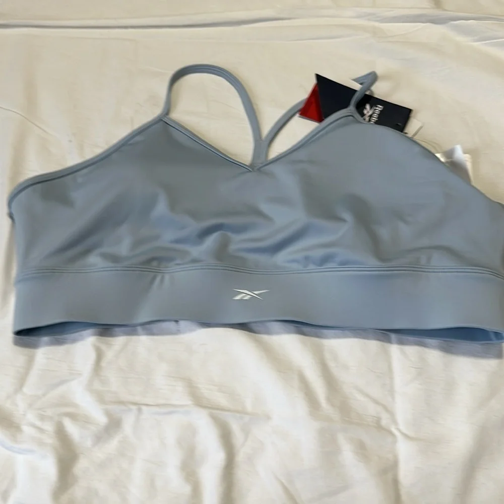 Reebok Women's Light Blue Sports Bra Higb Support 2X NWT Razorback